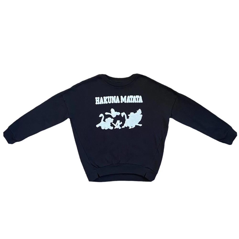 Disney Hakuna Matata Lion King black crew neck sweatshirt size s